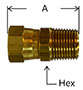 Straight Swivel Adapter 37deg Diagram